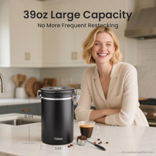 Coffee Canister (Black / 39 oz)