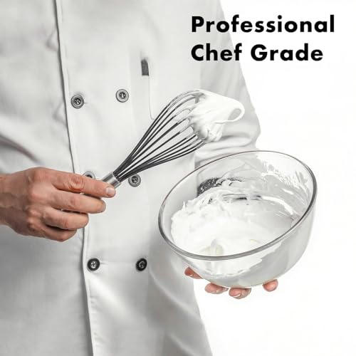10 Inch Black Silicone Whisk (10 inch black)