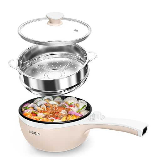 Electric Pot with Steamer (1.5 L (With Steamer) / Beige 2)