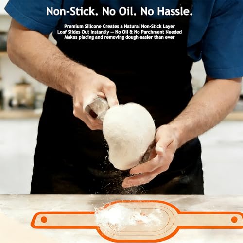 Silicone Bread Sling Oval and Round for Dutch Oven (Orange)