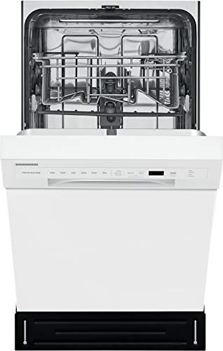 18 in. ADA Compact Front Control Dishwasher in White with Dual Spray Arms (White / Dishwasher Only)