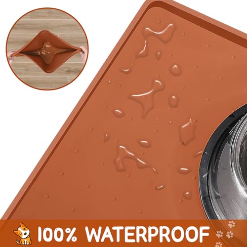 Silicone Cat & Dog Food Mat for Floors Waterproof
