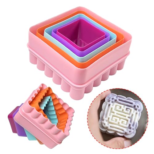 Cookie Biscuit Cutter Set (Square Shaped, 5 Pack)