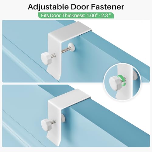 8 Tiers Narrow Over the Door Organizer (White / 12.3" W x 4.7" D x 69" H)