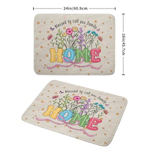 Colorful Home Dish Drying Mat Cute Home Microfiber Absorbent Kitchen Counter Pad 18 X 24 in for Dining Coffee Bar Decor (Cute Home 18 / 24" x 18")