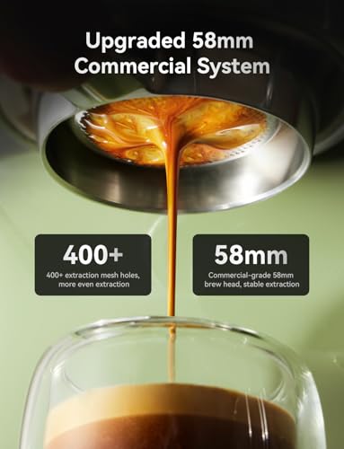 Professional Retro Espresso Machine with 58mm Portafilter (Green)