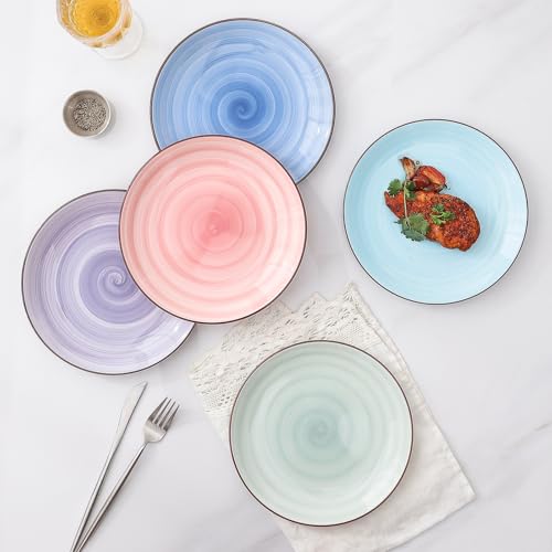 Ceramic Plates and Bowls Set (Gradient Color / 24 Pieces)