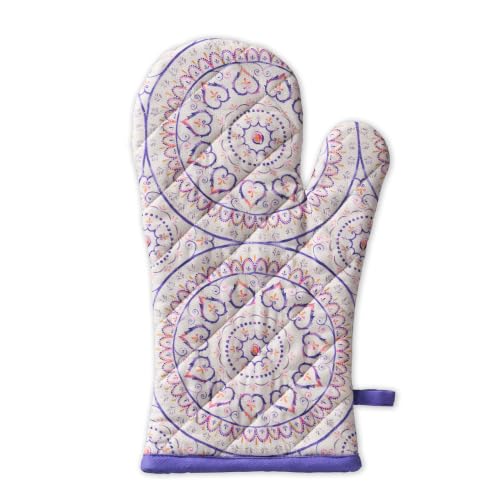 Maison d'Hermine Oven Gloves 100% Cotton Oven Mitt (090 - Mandala / 7.5" x 13" (Oven Mitt))