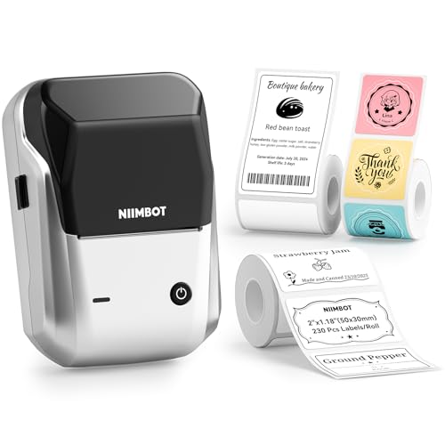 B1 Label Maker with Tapes Set (Silver Black)