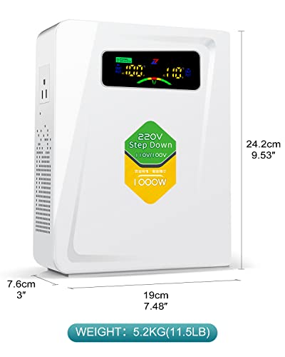 220v to 110v Step Down Transformer 1000W Power Voltage Converters (Step Down / 1000W)