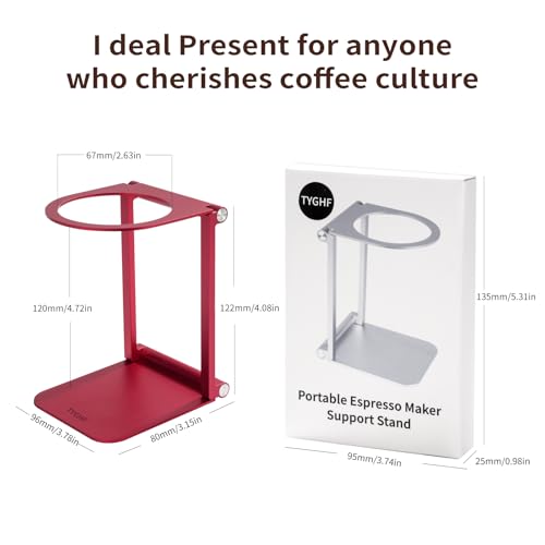 Pour Over Coffee Maker Stand (Red / Round)