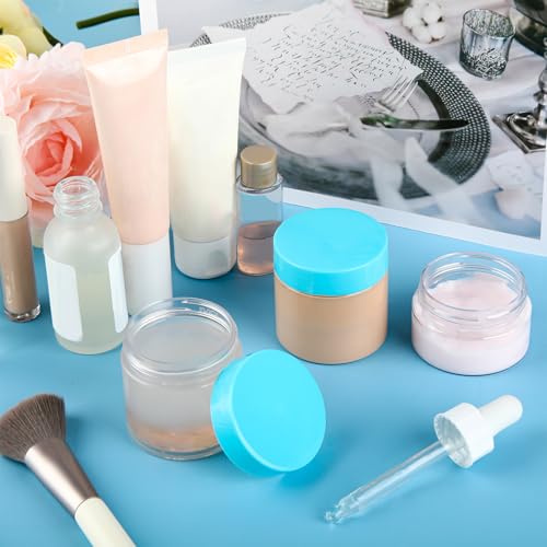 6 Pack 1 oz Plastic Jars Containers with Lids Wide (6 Count)