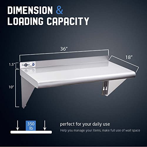 NSF Stainless Steel Shelf 18” x 36” (18"x36")