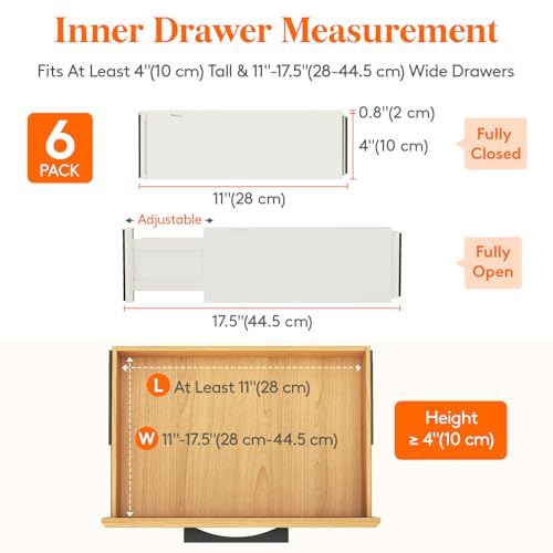 4" High Upgrade Drawer Divider (6 Count)