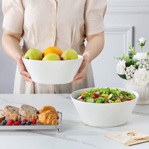 105 OZ Large Serving Bowls Ceramic Salad Soup Bowls Set of 2 (2 Count)