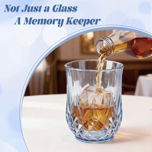 24 Pack Plastic Stemless Wine Glasses (12oz-blue)