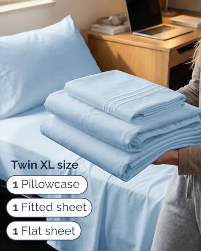 Twin XL 3 Piece Sheet Set (21 - Baby Blue / Twin XL)