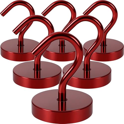 Magnetic Hooks Large Opening (Red / 80lb Magnetic Hooks)