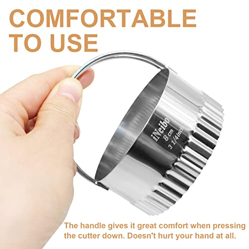 Fluted Edge Biscuit Cutter Set (Fluted Round Biscuit Cutter)