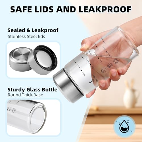 Glass Juice Bottles 4 Pack 12 oz (12 Ounces / 4 Pack)