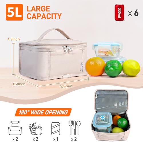 NOL Small Lunch Bag Mini Lunch Box Insulated Lunch Bag for Men