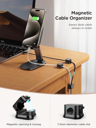 9 Pack Magnetic Cable Clips Cord Organizer Adhesive Wire Management