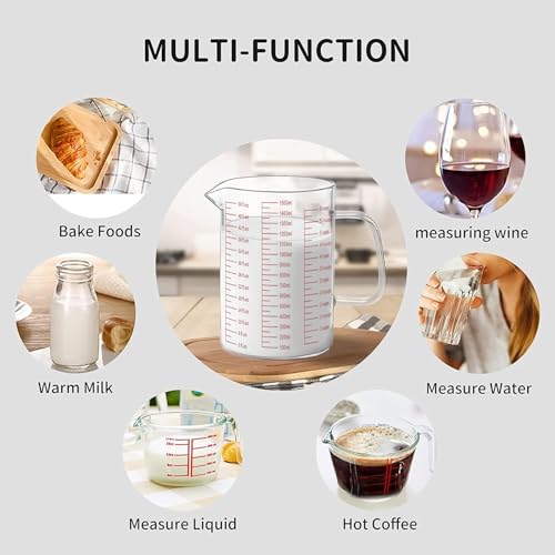 6 Cups Glass Measuring Cup (50Oz/6Cups/1.5L)