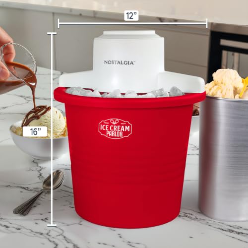 Electric Ice Cream Maker (4 Qt / Red)