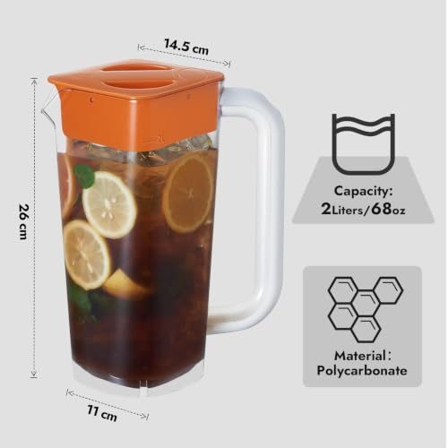 2 Pack 2 Liters (Orange & Orange)