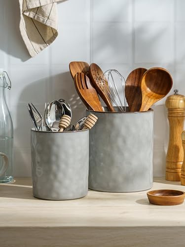 Ceramic Utensil Holder (Gray)