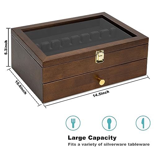 Silverware Box (2 Layer Walnut)