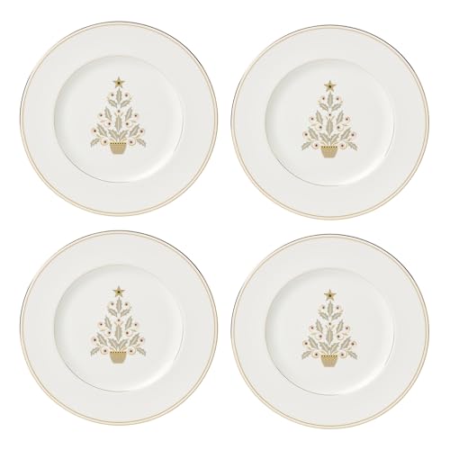Federal Gold Christmas Accent Plates (Christmas Accent Plates, Set of 4)