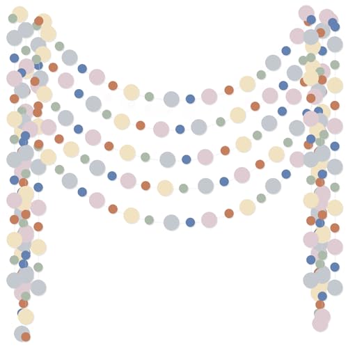 5 Pieces Dot Garland Banner Hanging (Boho Color)