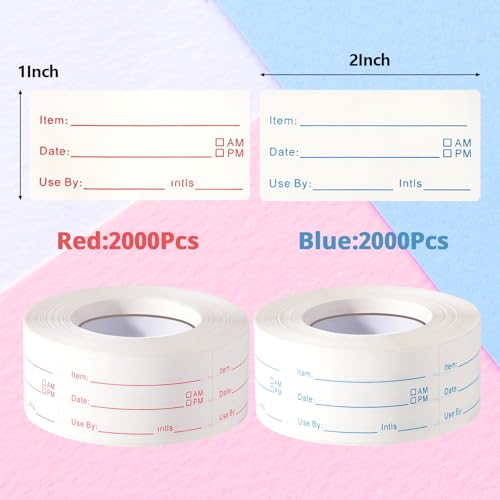 8 Rolls 4000 Pieces Removable Food Labels
