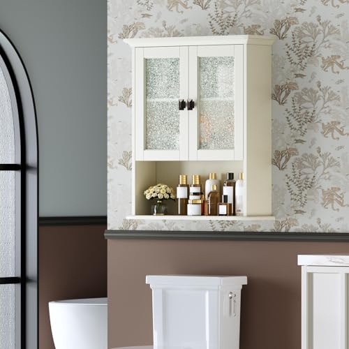 Bathroom Cabinet Wall Mount (Cream White)