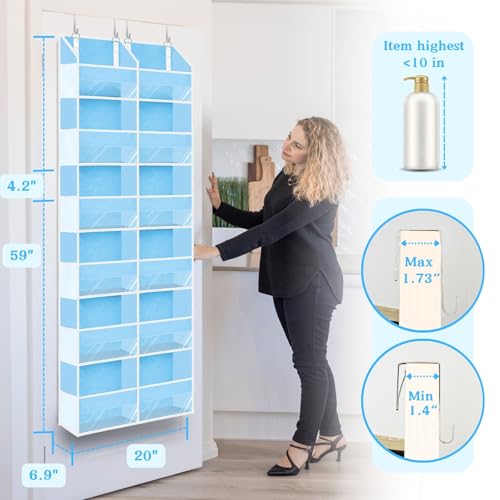Over The Door Organizer 6 Tiers (Blue - 6 Tiers)