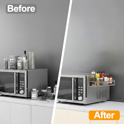 Magnetic Spice Rack for Refrigerator (Gray-4 Pack)