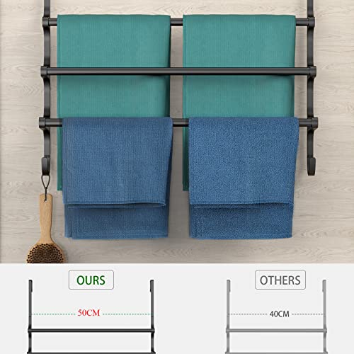 Over The Door Towel Rack (20.27"L / Matte Black)