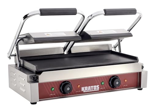 Commercial Electric Panini Sandwich Grill with Smooth Plates (Large w/ Smooth Plates)