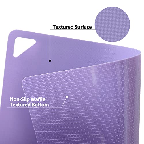 Flexible Plastic Cutting Boards for Kitchen (Multi Grey - Large - 5)