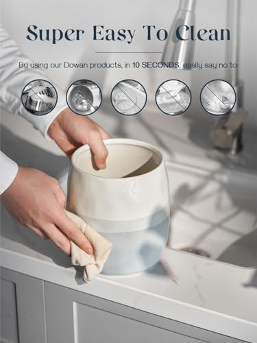 Utensil Holder (White & Blue)