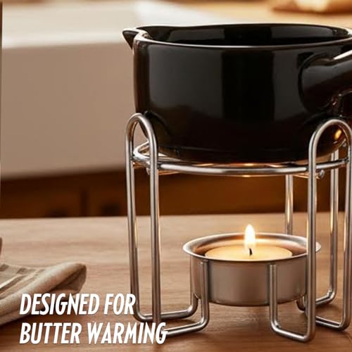 Butter Warmer with Handle for Seafood Set of 4 (B.black Butter Warmer With Handle)