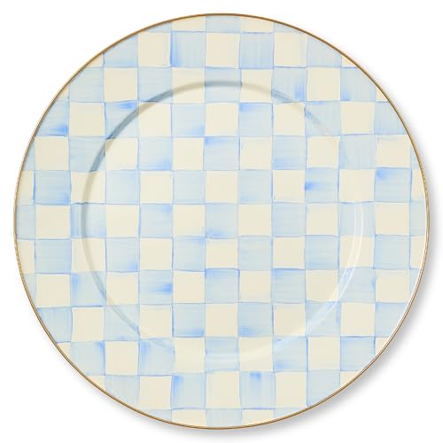 Enamel Serving Platter (Sky Check)