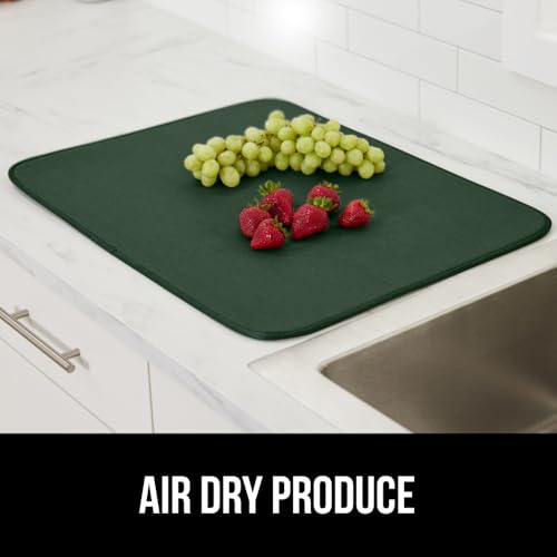 Ultra Absorbent Microfiber Dish Drying Mat (18" X 24" / Microfiber / Hunter Green)