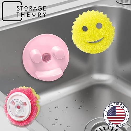 BeraTek Scrub Daddy Caddy Organizer for Sink (Pink 1 Pack)