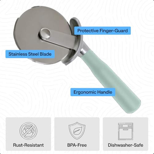 Patented Stainless Steel Large Pizza Cutter Wheel (Mint)