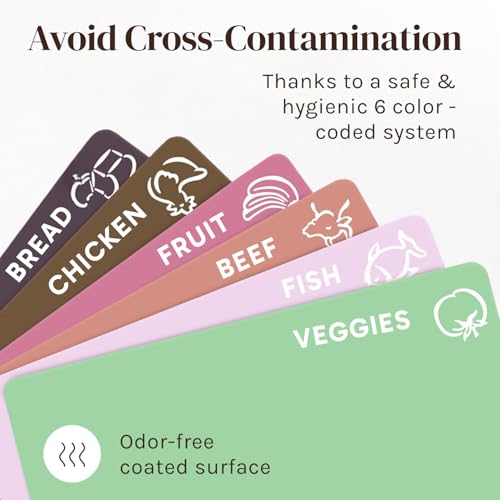 Flexible Plastic Cutting Board Mats for Kitchen (Pastel)