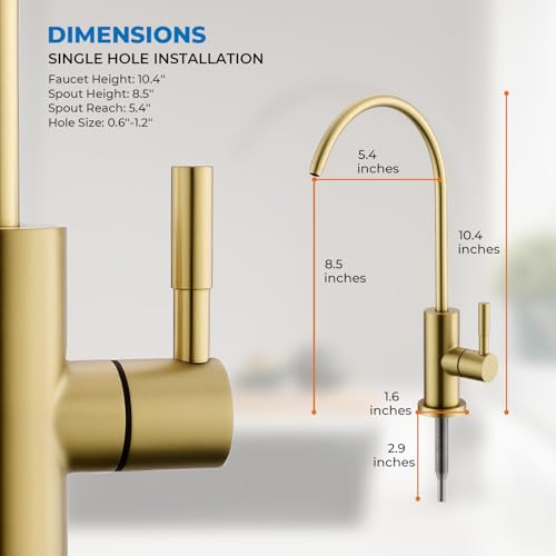 Drinking Water Faucet for RO System (Gold)