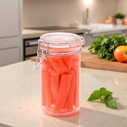 16 oz Glass Jars with Airtight Lid (16 Ounce)