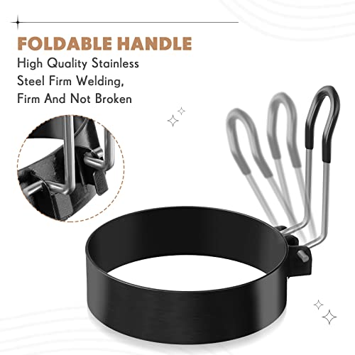 12 Pcs Egg Rings for Griddle Nonstick Pancake Mold